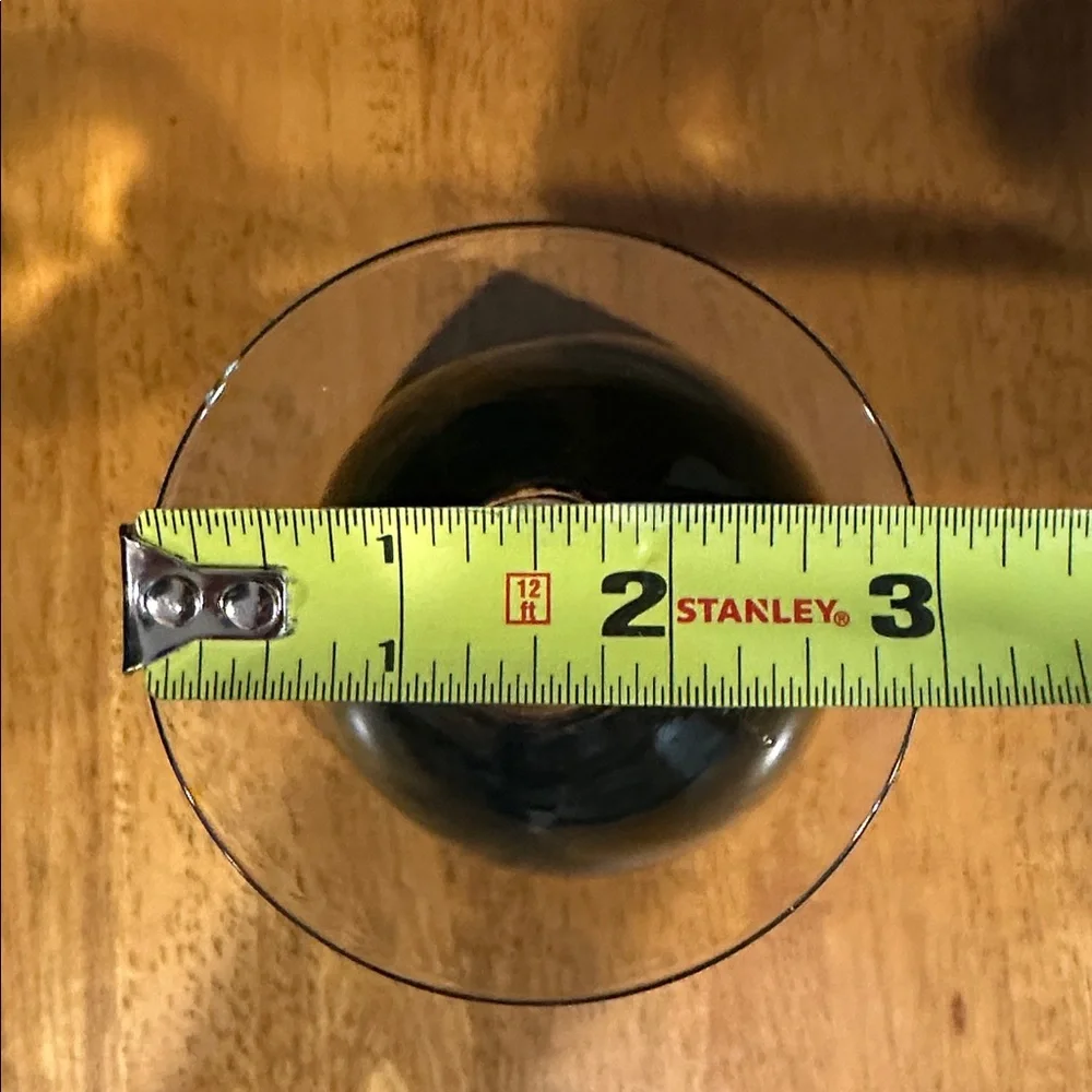 Vintage Tiffin Franciscan Killarney Green Glass Goblet with clear base. 50’s